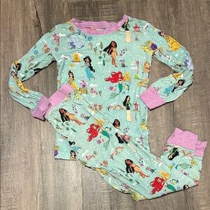 Disney little Sleepies princess dreams 2t Purple and Green Pajama Set